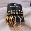 XP17 Boho Earring Set for Women Girls Shiny Gold Earrings