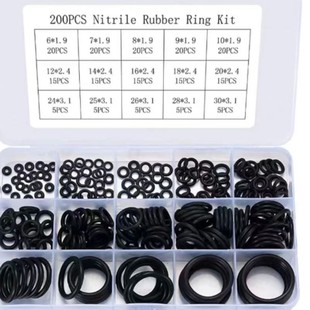 200Pcs Nitrile O-Ring Repair Box Seal Ring Repair Box Combination Gasket Boxed O-Ring Set Box