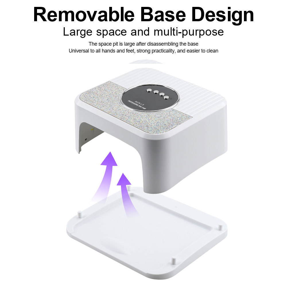 Lámpara de manicura transfronteriza de gran capacidad 268W de alta potencia de dos manos de manicura de dos manos de secado rápido no oscuro de la lámpara de fototerapia de gel de manica