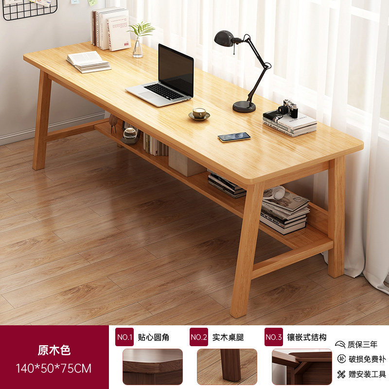 Mesa de escritorio estrecha de pierna de madera sólida dormitorio rectangular para estudiantes estudio escritorio de escritorio escritorio de oficina escritorio de computadora escritorio