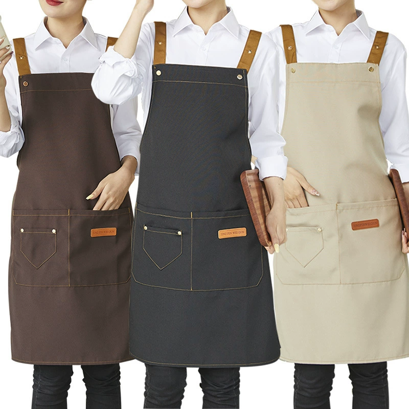 Фартук Рабочая одежда Водонепроницаемый и маслостойкий Печать логотипа Интернет-знаменитости Молочный чай Ресторан Талия Новинка 2021