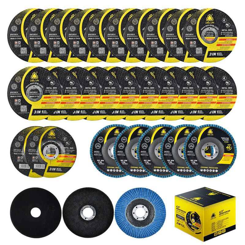 4.5inch Set of Cutting, Grinding, and Polishing Discs for Iron and Stainless Steel, 115mm Blue Zirconia Corundum Flap Discs, Cutting Discs, Grinding Discs 4.5inch Set of Cutting, Grinding, and Polishing Discs for Iron and Stainless Steel, 115mm Blue Zirconia Corundum Flap Discs, Cutting Discs, Grinding Discs