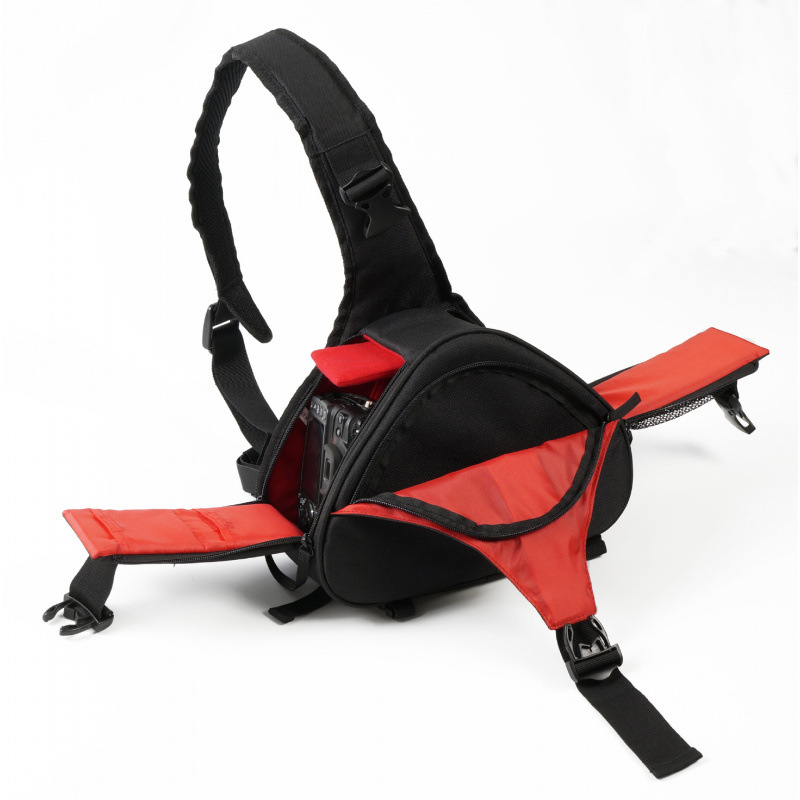 (2개) 방수 휴대용 촬영 가방 비 커버 단일 어깨 삼각형 사진 배낭 SLR 카메라 가방 방수 렌즈 배낭