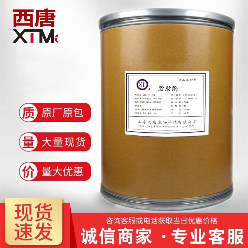 现货供应食品级脂肪酶添加剂原料粉 酶制剂1kg起批