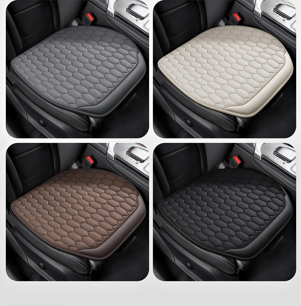 Cross-Border Best-Selling Car Seat Cushion, Universal for All Seasons, Pure Hemp Diamond Pattern Anti-Slip Seat Cushion Cover, Breathable and Wear-Resistant, All-Season Cushion
