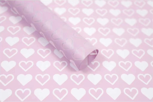 Li Zhi Ran agua de niebla pequeña cara de amor papel de embalaje de flores papel de niebla papel Han Su papel de embalaje de ramo