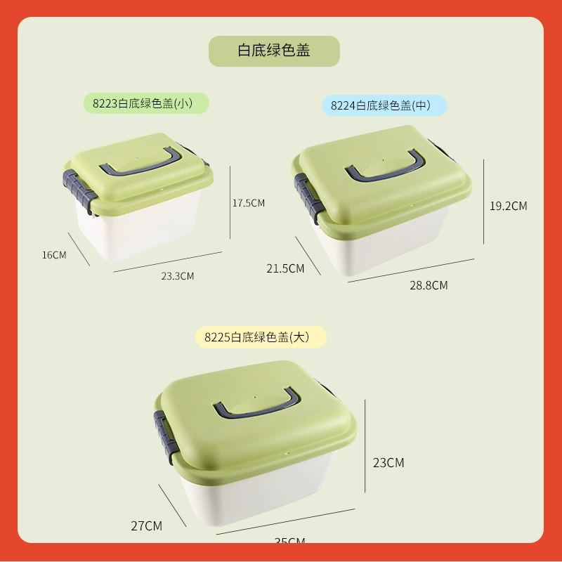 Universal plastic capacious storage box, magnetic constructor, handheld storage system, increased thickness