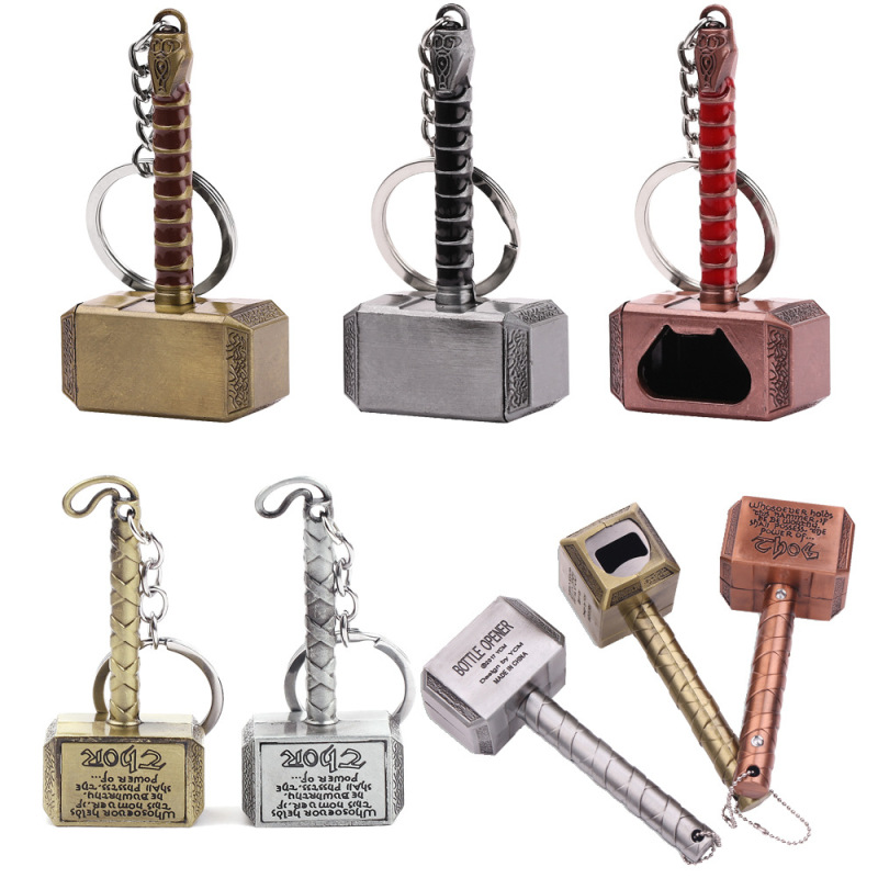 Avengers Film and Television Peripherals Thor Thor Hammer Bottle Opener Keychain Thor's Hammer Pendant Accessories Avengers Film and Television Peripherals Thor Thor Hammer Bottle Opener Keychain Thor's Hammer Pendant Accessories