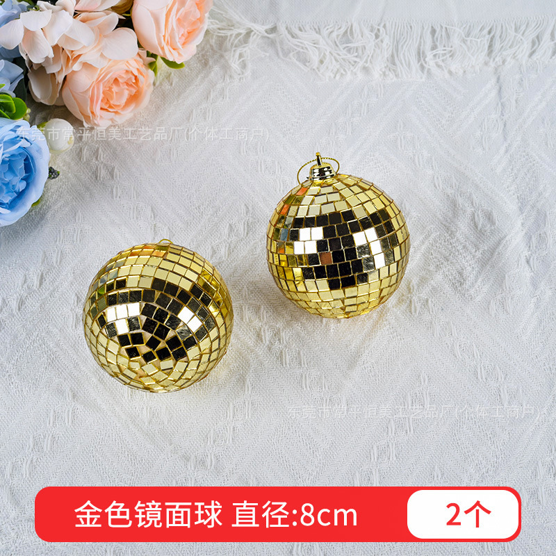 6 - 30cm reflejador de vidrio espejo bola de Navidad decoración para el hogar bola de mosaico escenario discoteca