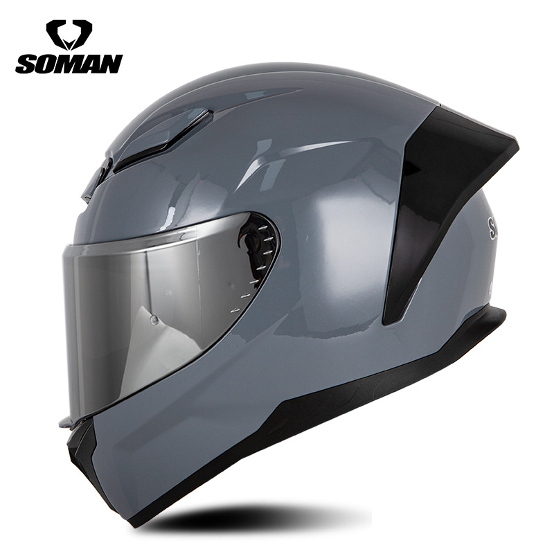 新型SOMANオートバイレースヘルメット男女四季機関車騎乗電気自動車カップルヘルメットSM973