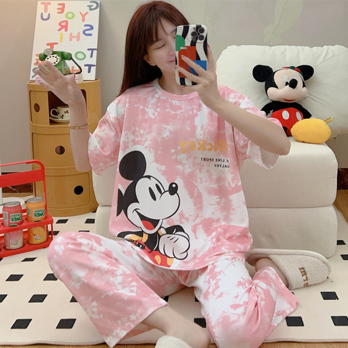 Pijamas nuevos pajamas de verano para mujeres pijamas cortos y largos Mickey ropa para el hogar comercio exterior transfronterizo sudeste asiático