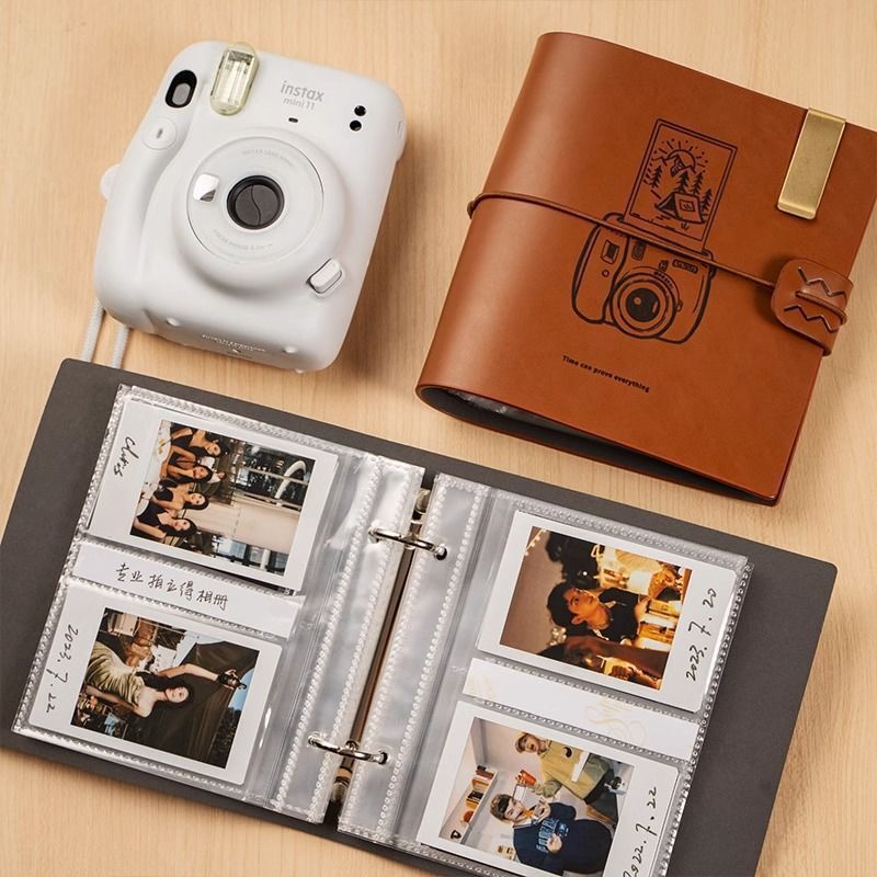 Retro Fuji Polaroid Large Capacity Loose-Leaf 4inch Photo Album 4inch Mimi Photo Paper Couple Travel Photo Storage