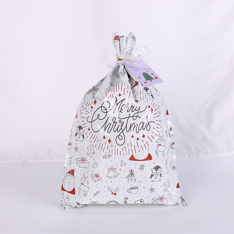 En stock corbata cuerda Navidad caramelo bolsa alce Santa Claus Correa cordón bolsa caramelo bolsa de regalo personalización image 22