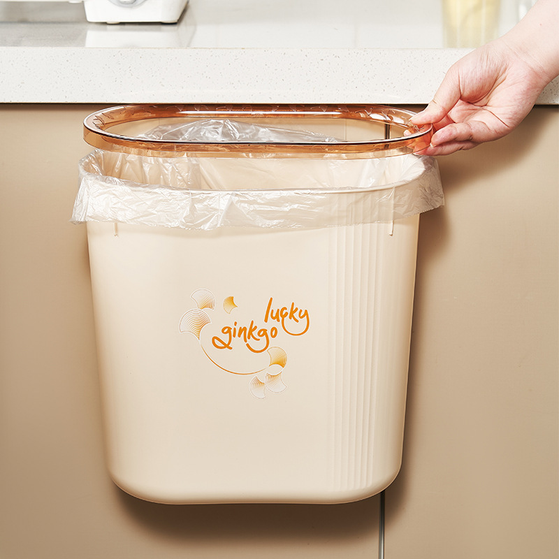 Apricot Rhyme Jinxi Multi-use Wall Hanging Trash Bin Gap-free Household Multifunctional Living Room Kitchen Narrow Slot Bathroom
