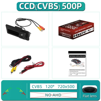 Suitable for Audi A4La6Q3Q5A3Q7 Volkswagen Handle Tiguan Touareg Passat Hd Reversing Camera (Vehicle camera) - volkswagen-audi-a4la6q3q5a3q7-hd-ccd-cvbs