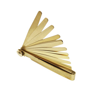 Brass Feeler Gauge High-Precision Gap Gauge Thickness Gauge Non-Magnetic Copper Feeler Gauge Single Piece Set 0.05-1.0mm