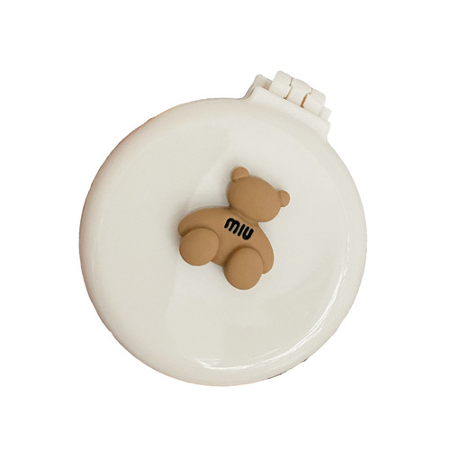 Cute little mirror, portable mini air cushion comb for girls, foldable air bag comb, massage comb and mirror all in one