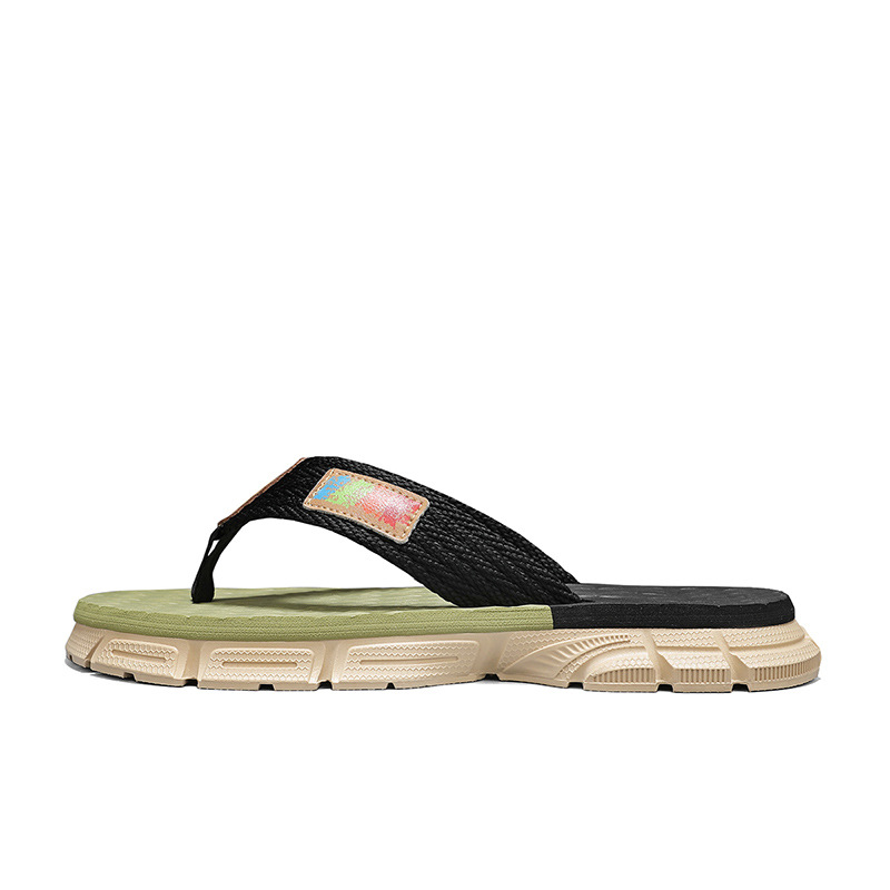 2025 verano nuevo estilo de los hombres chanclas zapatos de playa con clip exterior tendencia casual antideslizante moda sandalias y zapatillas hombres