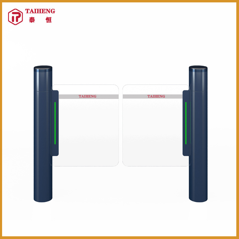 Wide-Channel Cylindrical Express Gate at the Entrance of Buildings and Supermarkets, High-End Shopping Mall Stainless Steel Smart Swing Gate