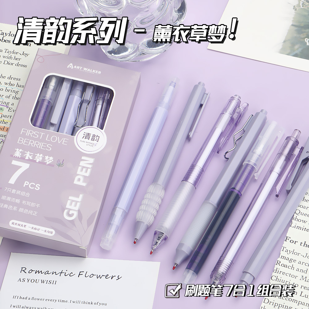 Dopamina de color negro, bolígrafo neutro, bolígrafo de alto valor visual, bolígrafo de movimiento de 0,5 mm, bolígrafo negro