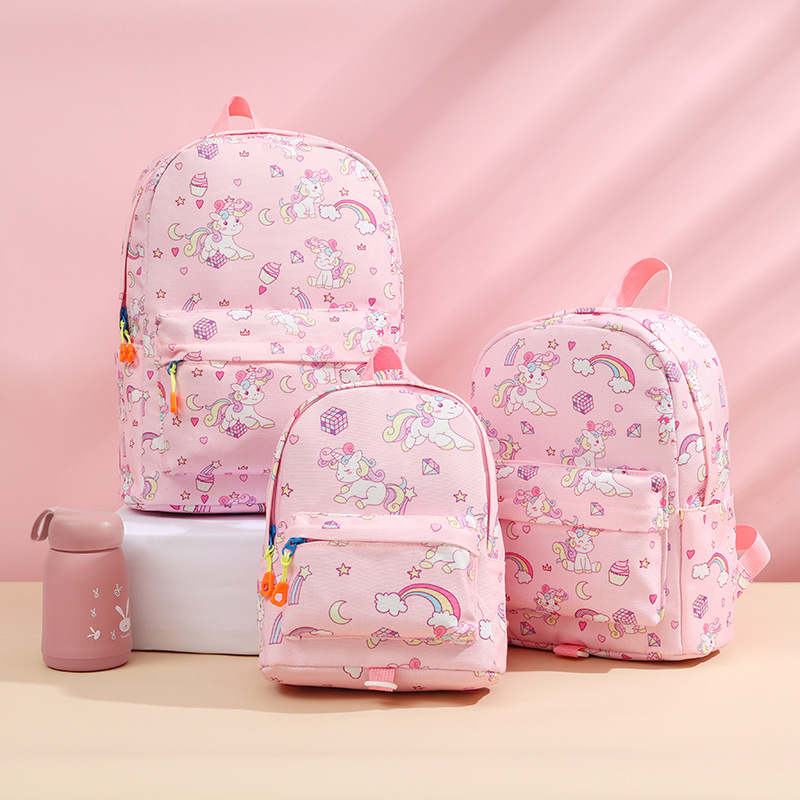 Unicorn Children's Backpack for Boys and Girls, Kindergarten 3-6 Years Old, Anti-Lost Double Shoulder Bag, Ultra-Light Dinosaur Design, Export Cross-Border