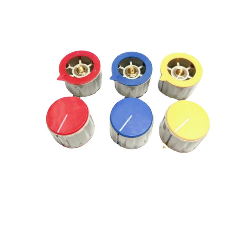 塑料旋钮帽 KN28-Y铜芯内孔6mm用于RV24 RV30 WTH118等电位器手柄