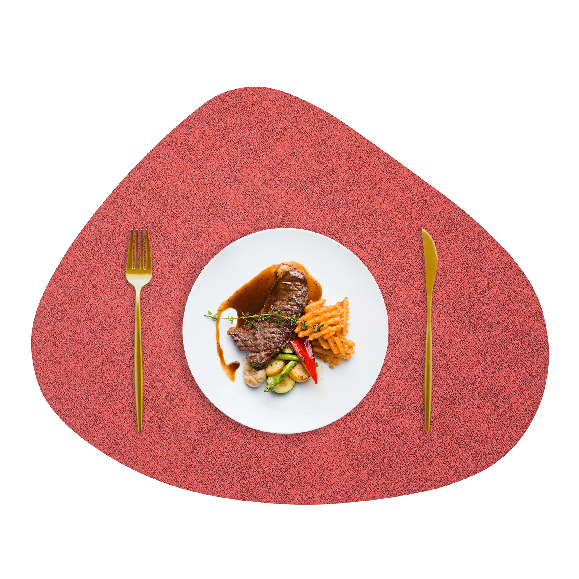 Manteles Individuales japoneses transfronterizos de tela en forma de gota, tapetes para platos impermeables y a prueba de aceite, tapetes aislantes para mesa, alfombrillas aislantes de pu para el hogar