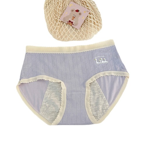 Cotton Modal Menstrual Pants Seamless Mid-waist Cover Hip Leak-proof Sexy Lace Antibacterial Cotton Crotch Panties for Women