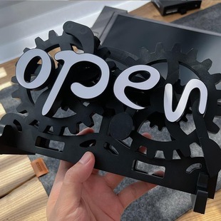 Coffee Shop Flower Shop Openclosed Sign Door Switch Creative Store Decoration Gear Desktop Ornaments