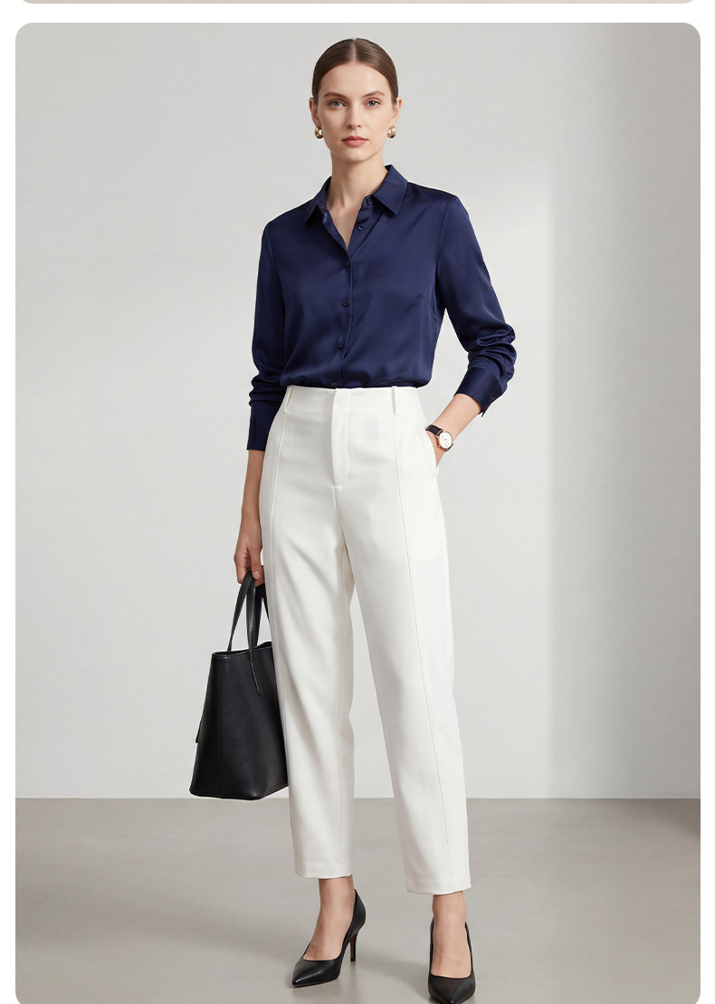 Quần culottes nữ ống rộng cạp cao chất modal mềm rũ dáng suông — trà xanh matcha chi tiết 19