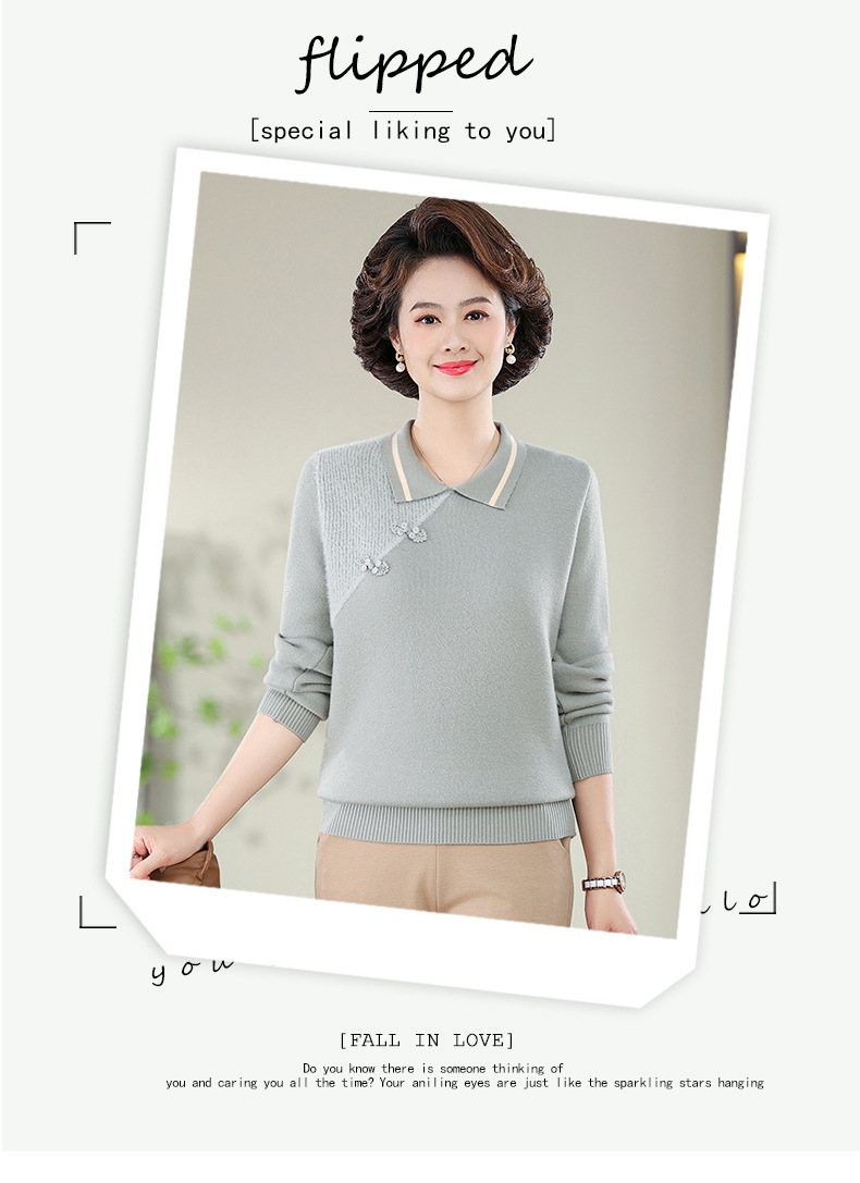 E5961 880K ÁO LEN NỮ TAIRYA ÁO LEN MÙA XUÂN THU ĐÔNG TRUNG NIÊN DÀY ẤM THỜI TRANG NỮ G03 SẢN PHẨM MỚI