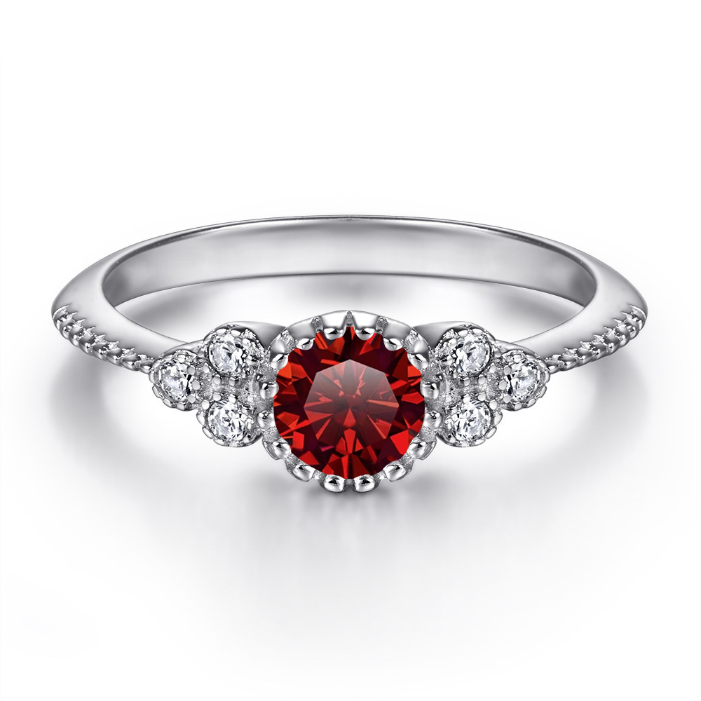 Anillo de plata esterlina s925 in color moissanita índice anillo de mujer amazon 0.5 quilates anillo de diamantes fabricantes al por mayor