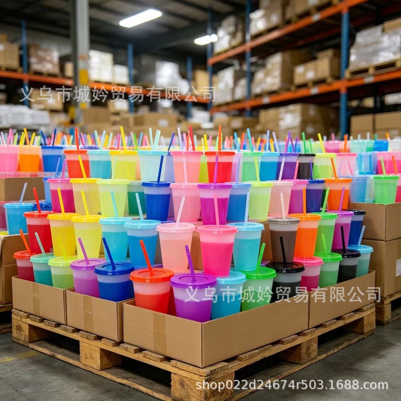 475ml einfachschichtige thermochrome Tasse, Lebensmittelqualität PP Sporttrinkflasche, Kaltgetränkebecher für Verkaufsstände, sofort lieferbar, individuell bedruckbar mit Logo