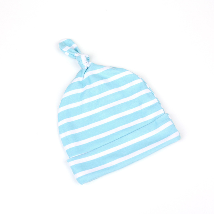 Sky Blue Stripes Baby Wrapping Cloth Swaddling Hat Quilt Suit Wholesale Nihaojewelry display picture 8
