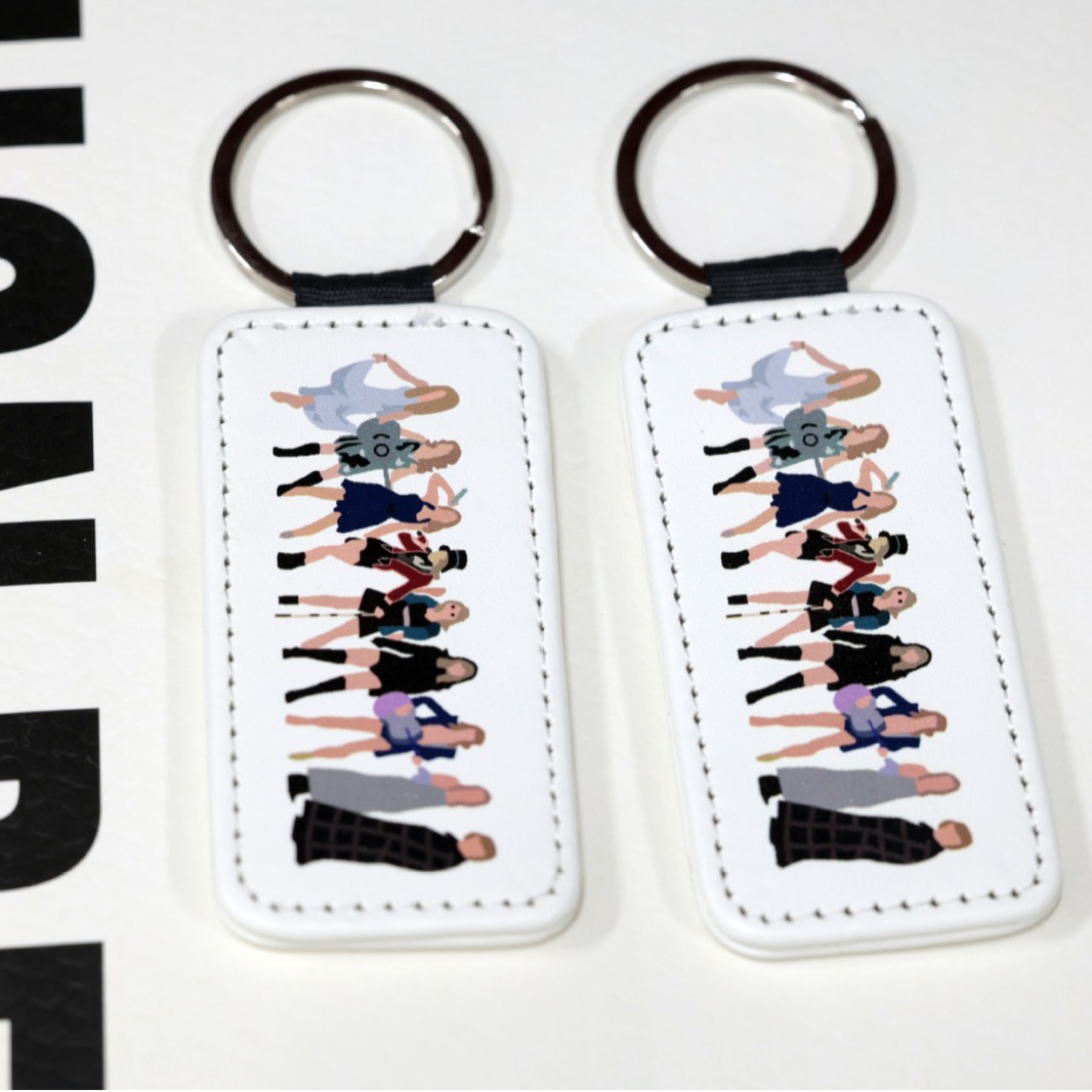 跨境新款Taylor Inspired Keychain 创意泰勒风格皮革钥匙圈配件