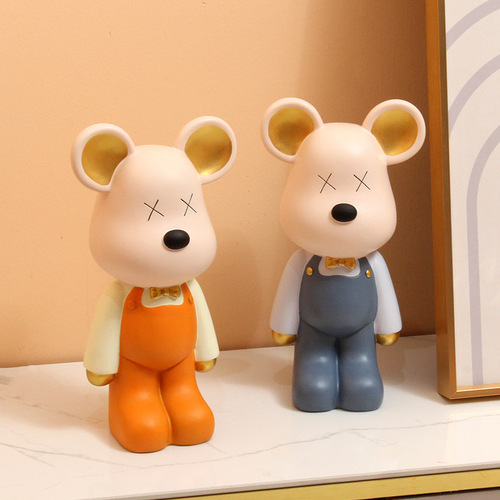 Internet celebrity violent bear piggy bank  new style saveable and removable children's boys and girls large piggy bank ornaments