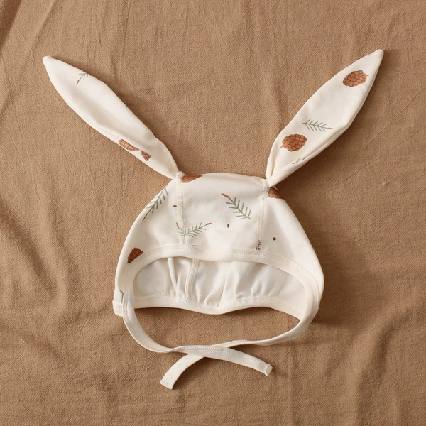 Pine cone leaves----long ear hat [One size fits all 0-6M]