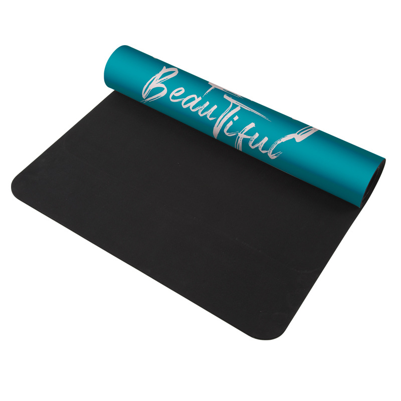 Alfombrilla de yoga de gamuza anti-gato, goma, resistente al desgaste, impresión absorbente de sudor, fitness en el hogar, saltar la cuerda, ejercicios de salto, absorción de impactos, aislamiento acústico