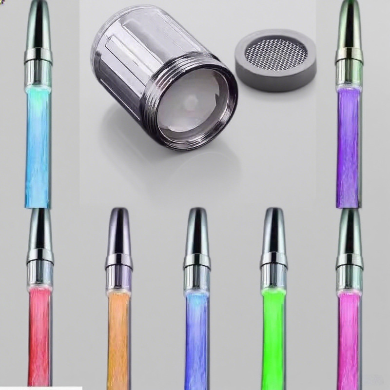 水龙头防溅水嘴led灯可发光变色智能温控起泡器冷热水变换防溅水|undefined