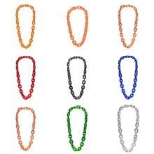 美国球队赛事LOGO项链节日派对球队球迷ABS粗项链夸张嘻哈大链子