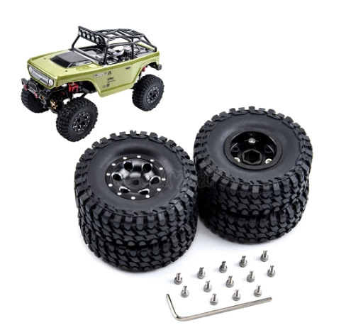 Металлические колёсные диски с фиксацией шин для SCX24 90081 1/24 4 шт