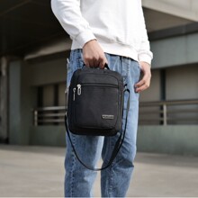 韩版耐磨男士单肩斜跨包防泼水牛津布户外背包大容量中年休闲运动