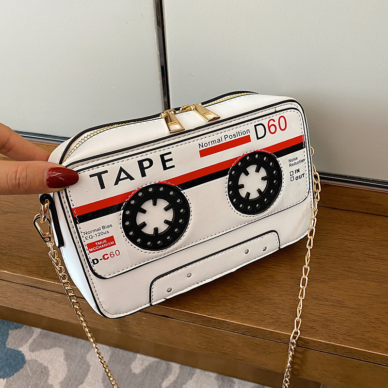 fashion funny tape cassette pu messenger bagpicture75