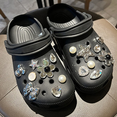 ins style perforated shoes accessories gem flower shoe buckle accessories slippers accessories detachable shoe flowers decorative buckles high-end 