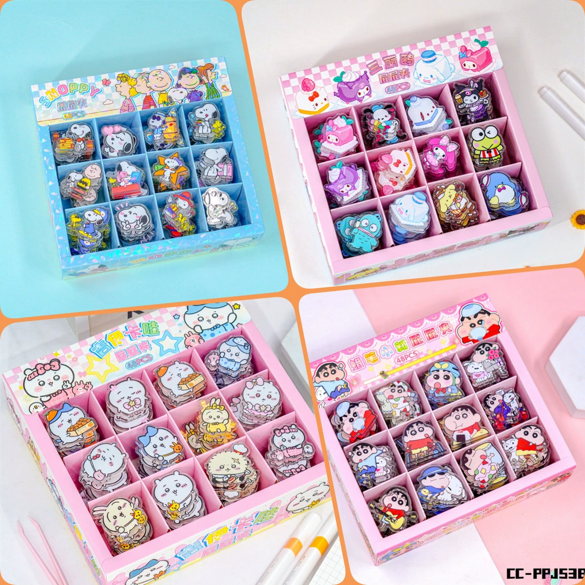 Горячие продажи новых моделей различных серий зажимов для ягодиц в форме мультфильмов, креативных, компактных, милых и забавных портативных зажимов для маркировки.