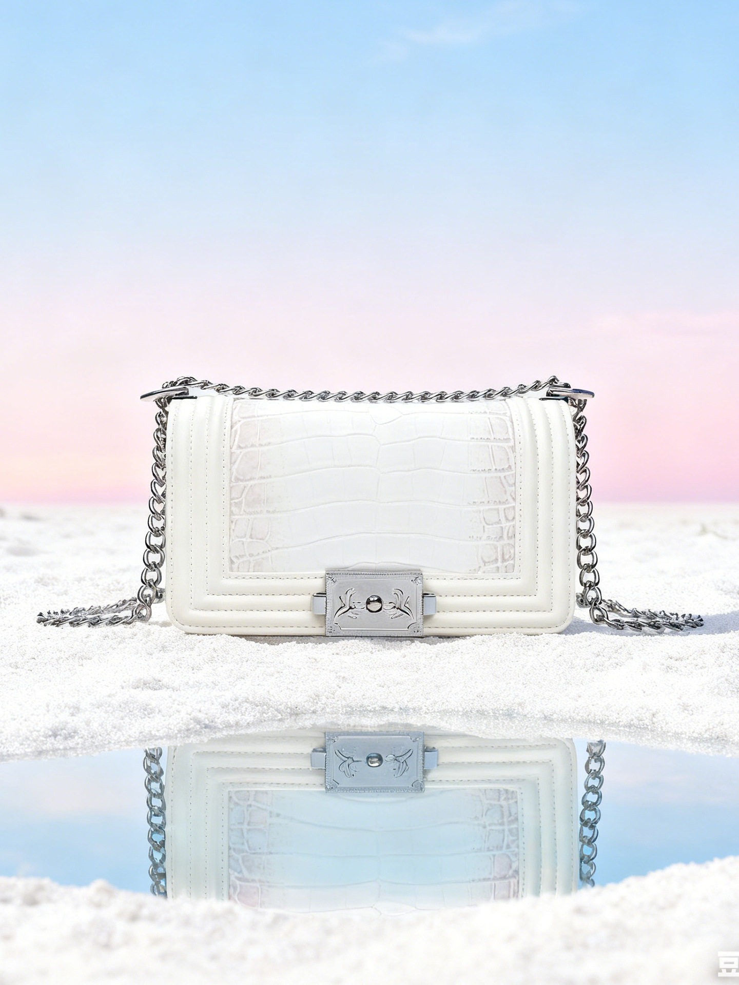 Niche Luxury Genuine Leather Crocodile Pattern Shoulder Bag 2025 New Trendy Brand Chain Small Square Bag High-End Hand-Held Crossbody Bag