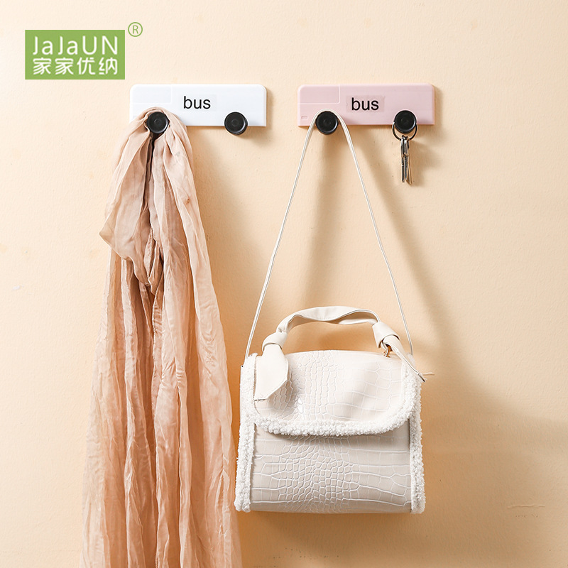 Creative sticky hook cute decorative wall hanger bedroom bathroom door hanging clothes adhesive punch-free large hook