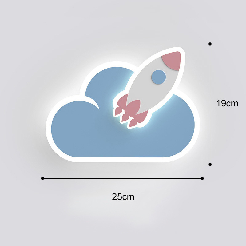 Niños creativos dormitorio noche lámpara de pared acrílico niños y niñas dormitorio decorativo lámpara de pared de dibujos animados lámpara de pared decorativa