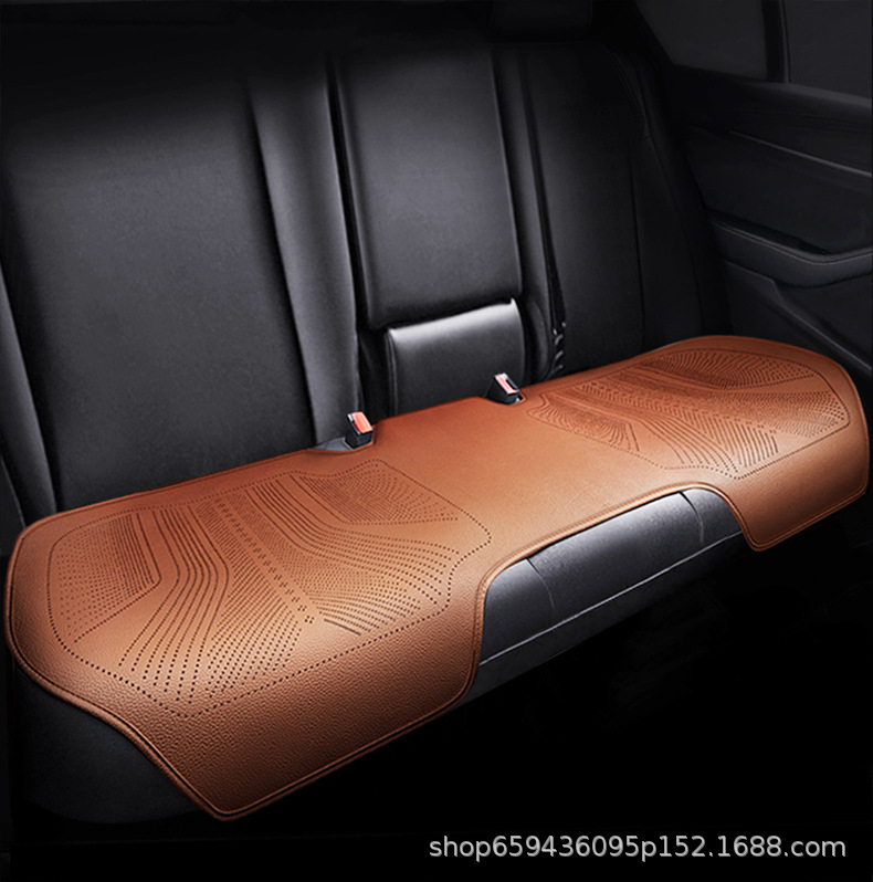 Genuine Leather Car Seat Cushion, Universal for All Seasons, High-End Seat Pad, Single-Piece Seat Cover, Full Coverage Rear Car Seat Cover