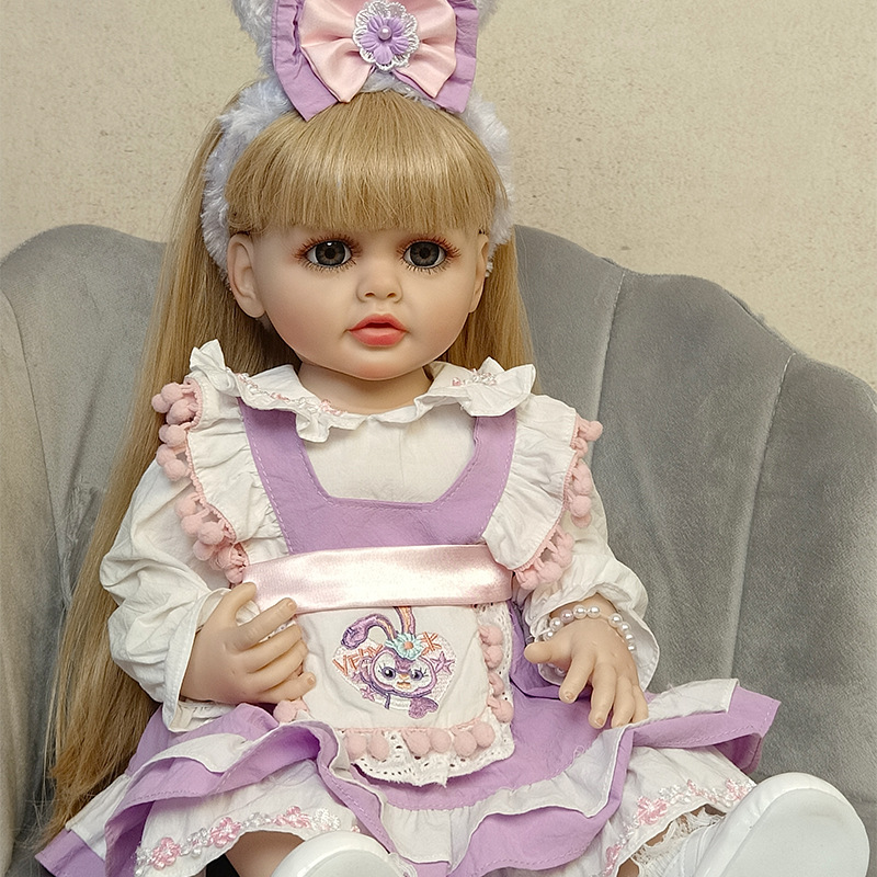 Vinilo completo 55cm simulación bebé muñeca transfronteriza nueva muñeca renacida muñeca de juguete entrega al por mayor